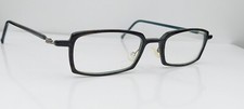 Vintage Lindenberg 1006 Black Gray Rectangular Sunglasses Denmark FRAMES ONLY
