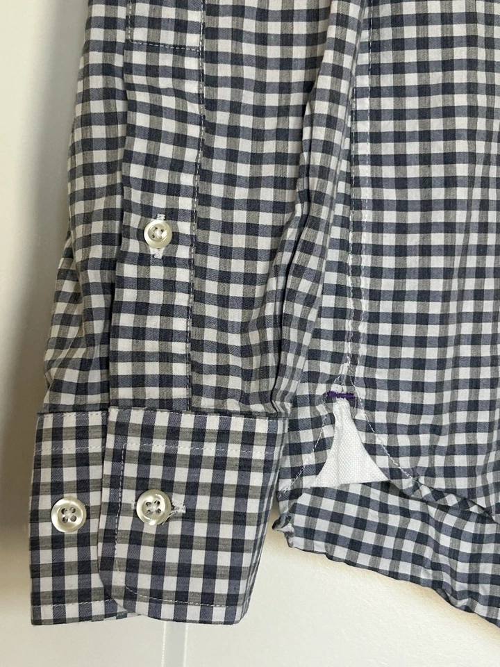 Bloomingdales Dress Shirt Sz M Mens Store Soft Wash Egyptian Cotton Multi Check - Image 2 of 4