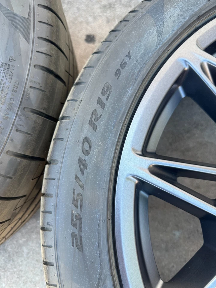 2015-2025 New Takeoff Original Ford Mustang DARK GRAY Staggered 19” Wheels Tires - Image 4 of 4