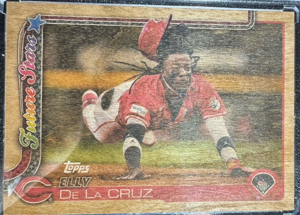2025 Topps Series 1 Future Stars Elly de La Cruz #150 Wood /25