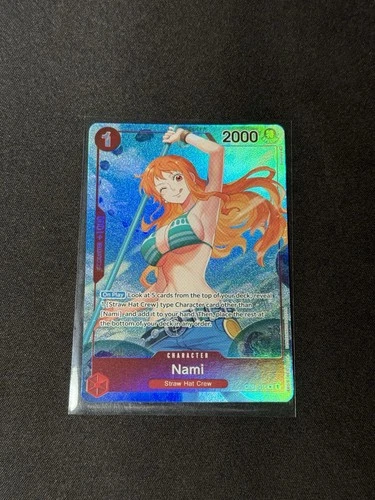 One Piece Card Game Nami Alt Art PARALLEL Pre-Errata ALPHA OP01-016