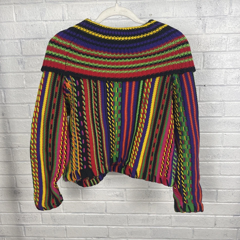Suéter Michael Simon Grueso Tejido Mujer Talla Única 3D Texturizado Manta Mexicana Foto 2 de 4