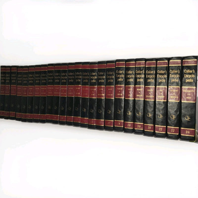 1962 Collier's Encyclopedia Complete Set 24 Volumes Vintage RARE Books 1-24