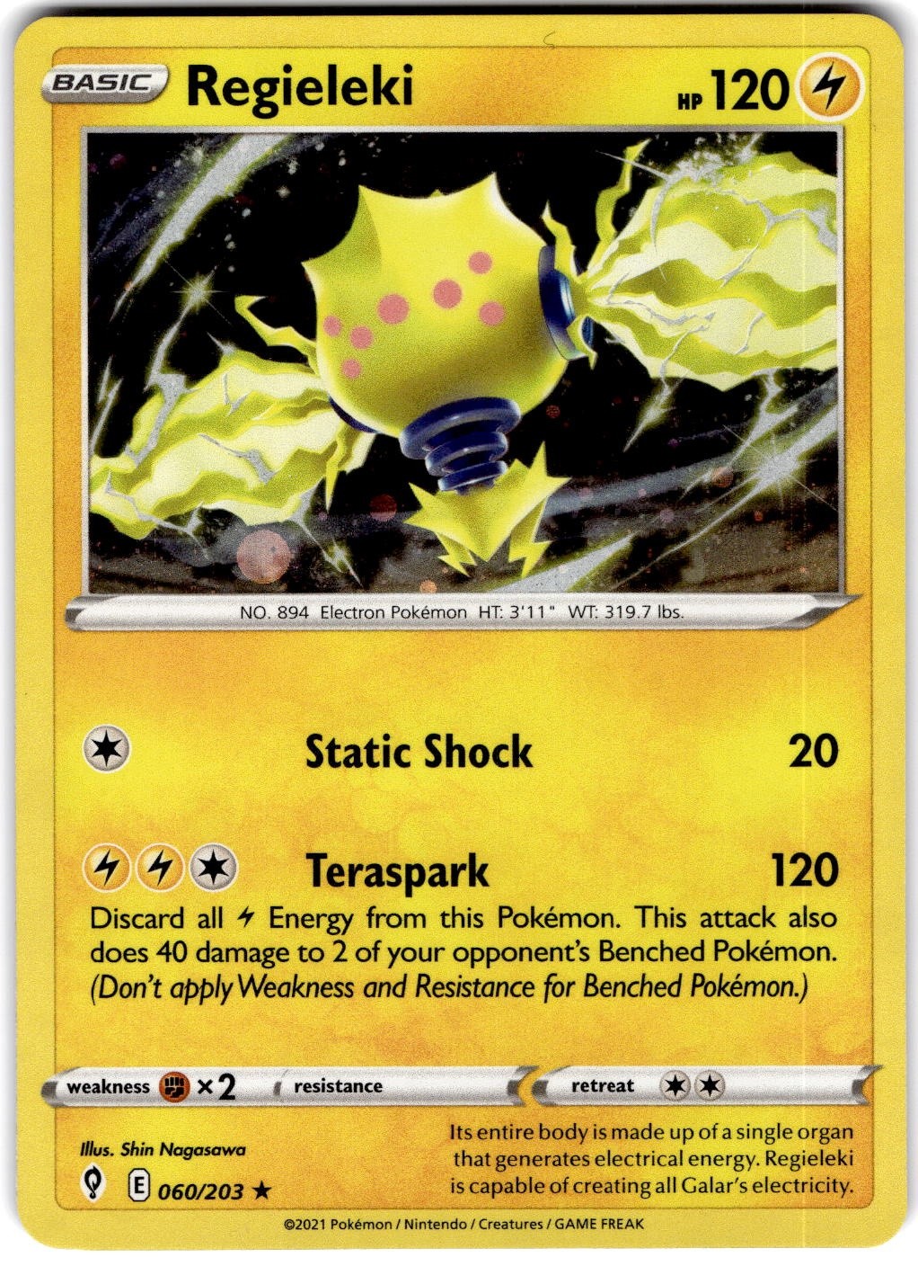 Pokemon Regieleki Evolving Skies #60 Holofoil English