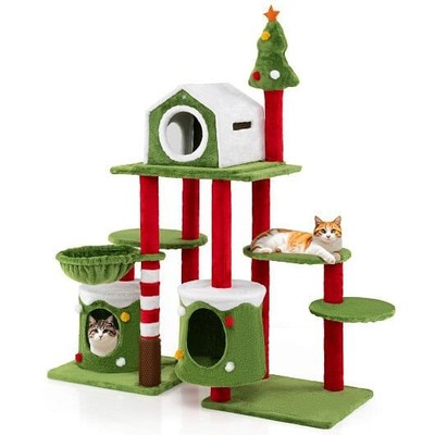 58 Inch Tall Cat Tree Tower Multi-level Pet Climbing and Jumping Tower Furniture