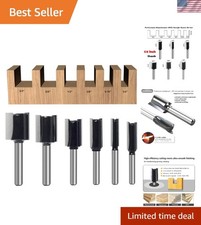 Woodworking Router Bit Set 6pcs Straight Flute Dado Cut for Wood Carpentry
