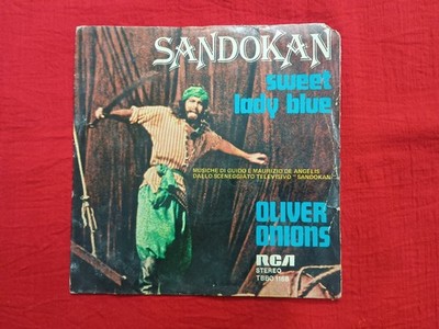 Sandokan Sweet Lady Blue/Oliver Onion Kabir Bedi Rare Single 7'' 45 India VG+