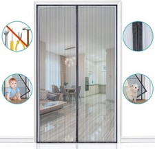 Apalus Thin Magnetic Fly Screen Net for Door140x240cm Full Magnetic Construction