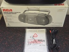  NEW OPEN BOX RCA AM/FM STEREO RADIO SIX BUTTON CASSETTE PLAYER RECORDER RP-7710