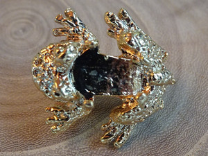 Authentic Frog Cute Hamilton Gold Plated Brooch 8x10mm Pronged Mount (pkg 12) 0117