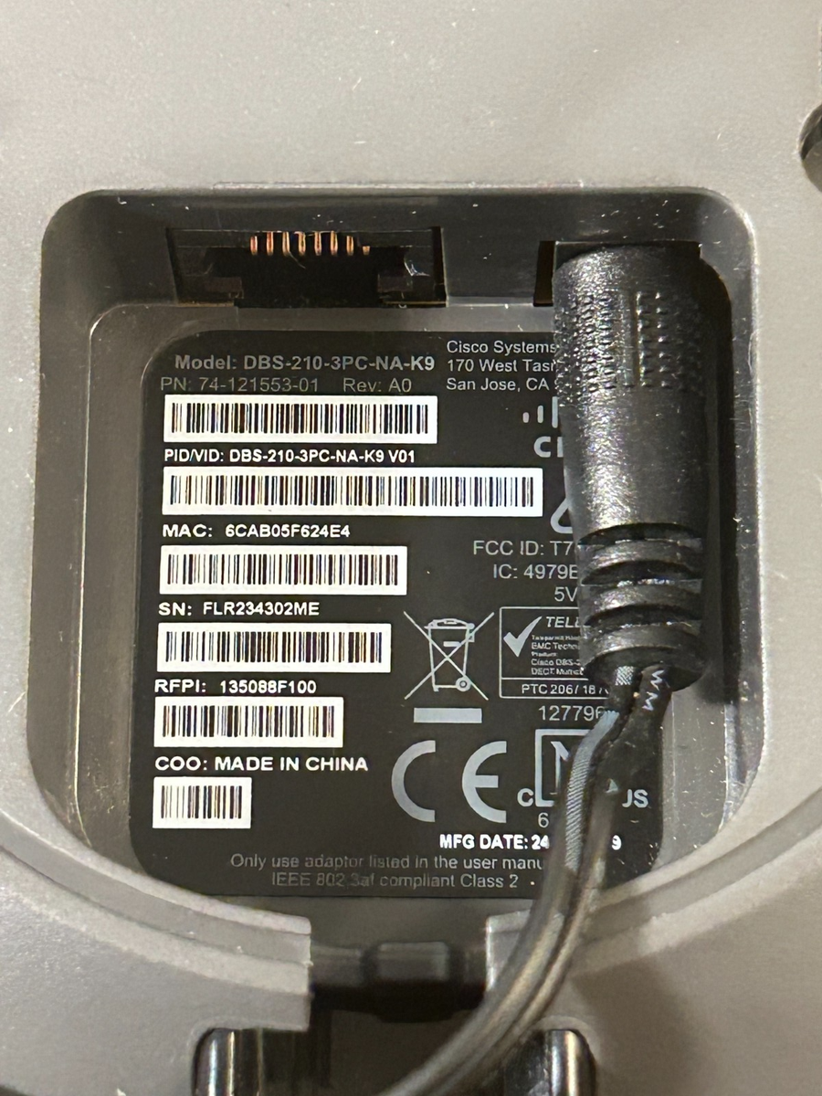 x Cisco 6825 IP DECT Wireless Handset (CP-6825-3PC-NA-K9 ) No