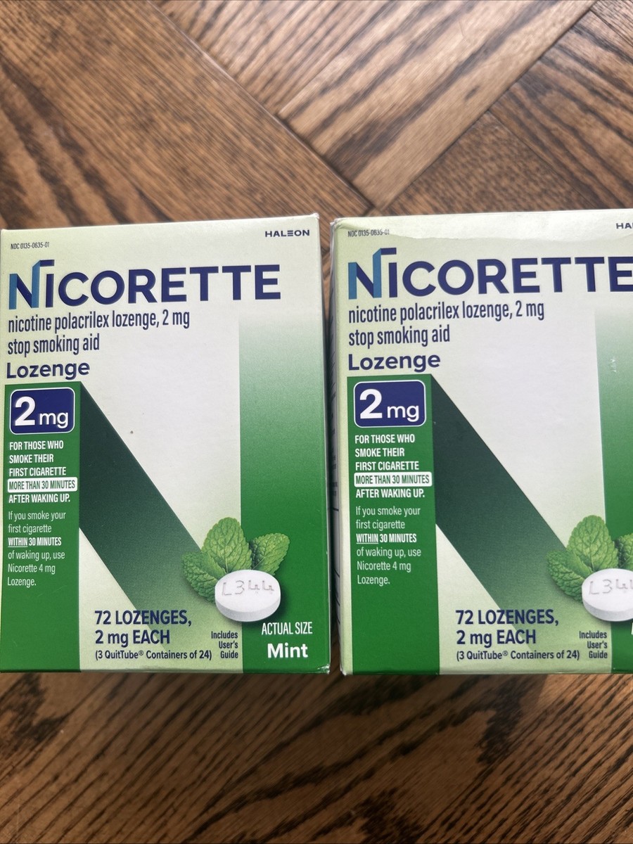Nicorette Nicotine Lozenge Stop Smoking Aid 2mg Mint By Halon 144 Pcs EXP  01/27