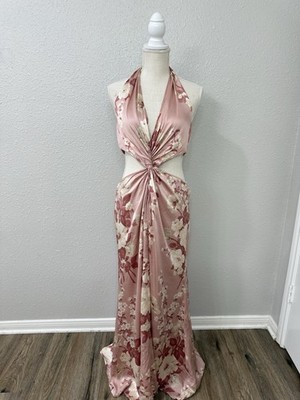 Reformation Silk Halter Dress Floral Cutout Maxi Pink Size 10 | eBay Reformation Silk Halter Dress Floral Cutout Maxi Pink Size 10 | eBay