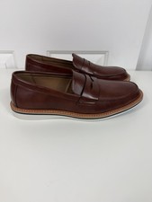 Madden M-Vonstr Men s Cognac Leather Perforated Penny Loafers Size 10
