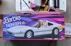 Mattel Barbie 1988 Vintage White Ferrari Car with Original Box