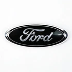BLACK & SLIVER EMBLEM OVAL 9 INCH LOGO Grille Badge Nameplate For FORD 2004-2016