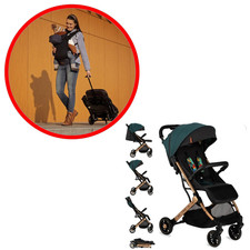 MoMi ESTELLE Poussette Canne Bébé Ultra Compacte Légère 7.7kg Pliage 1 Main