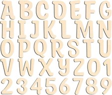 124 Pcs Wooden Letters 2 Inch for Crafts Unfinished Capital 2 inch-124 pcs