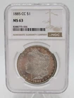1885-CC Morgan Silver Dollar - NGC MS63 Wow Super Nice!