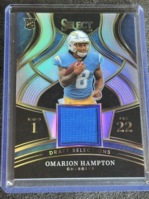 2025 Panini Select - Omarion Hampton - RC Draft Selections Patch - 075/149