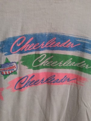 Vintage 80s Cheerleader Muscle Top Shirt M National Cheerleader Association   