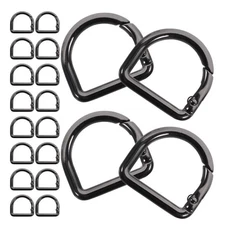 20 Pcs Metal D Spring Snap Clip Zinc Alloy Purse Strap Hardware For Bags
