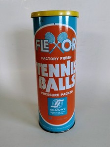 Extremely RARE "SEALED" Vintage Flexor Tennis Ball Can . Seaway Products 1970s