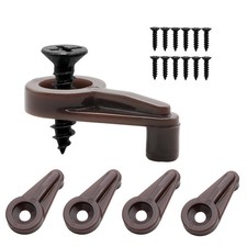 50 Pack Glass Retainer Clips Kit, Brown Window Screen Clips, 4-5mm Glass Cabi...