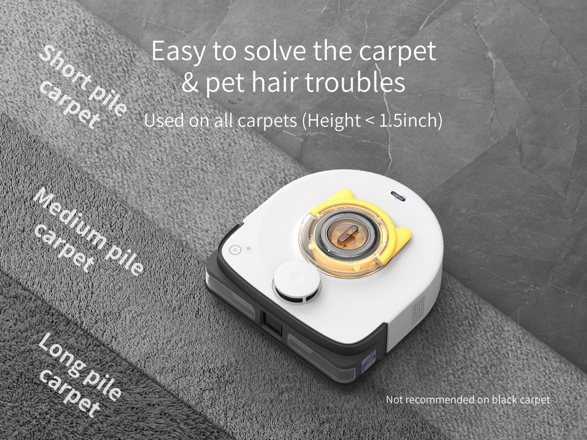 UBPET Aspirateur Robot V10 22000Pa - Navigation LiDAR WiFi Anti-Poils Animaux Auto-Chargement