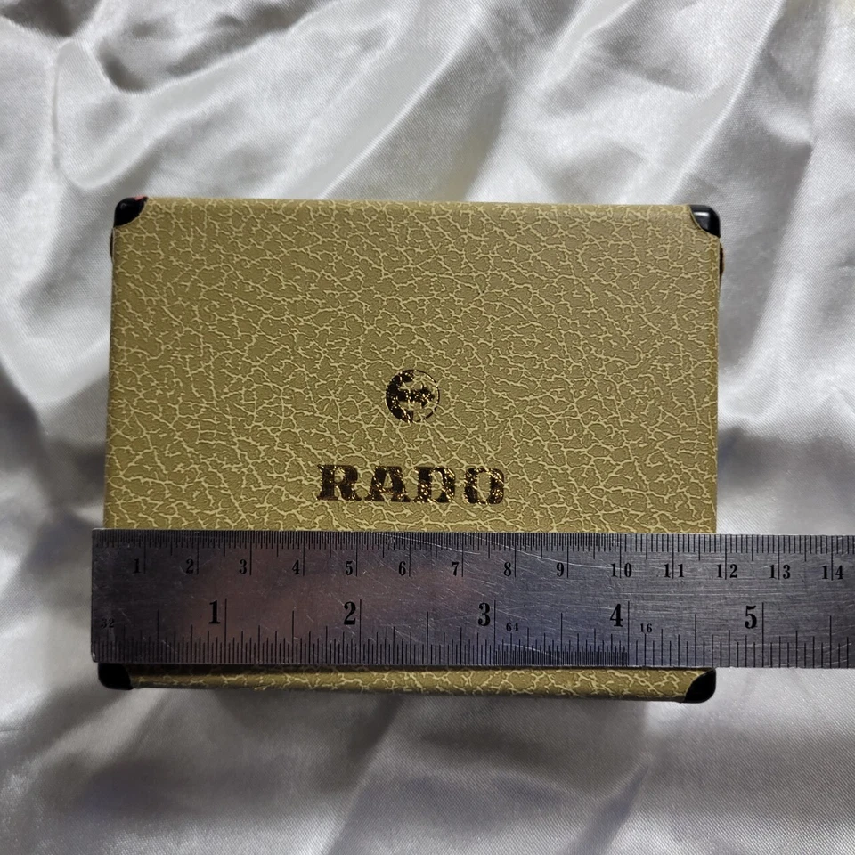 Authentic Vintage Rado Diamaster Watch Box Square Beige Sand Box Only - Image 4 of 4