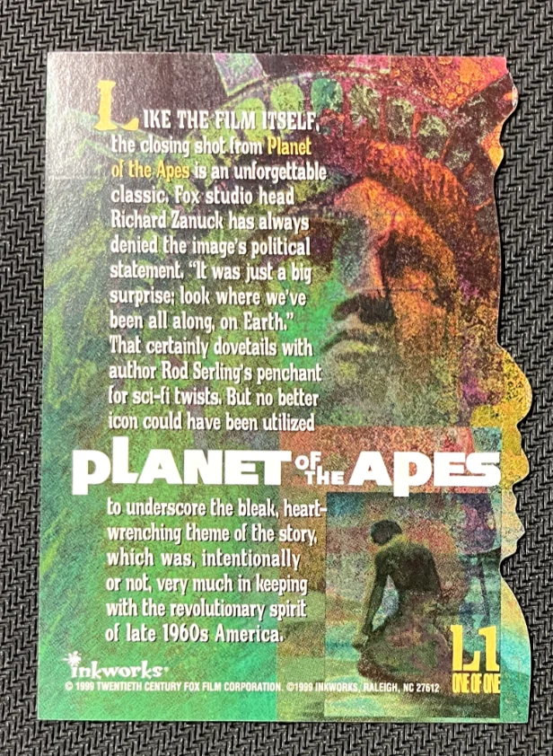 Tinkworks El planeta de los simios 1999 cierre de la película filmada "L1 One of One" ND JD Foto 2 de 2