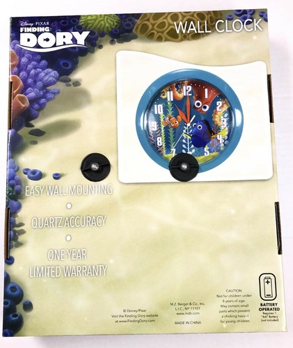 DISNEY PIXAR FINDING DORY 10" WALL CLOCK HANGING DECOR TURQUOISE BLUE KIDS ROOM - Picture 2 of 2