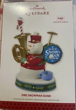 Hallmark Keepsake Ornament ~ 2013 ONE SNOWMAN BAND Magic Sound & Motion  H9