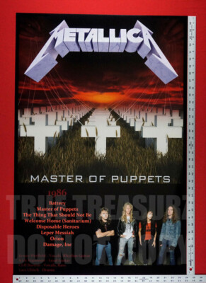 Metallica Master of Puppets Hetfield Hammett Album Promo Poster