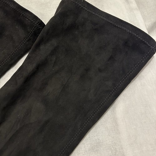 New Zara Heeled Fabric Black Over The Knee High Boots Size 8 2004/310 - Picture 11 of 16