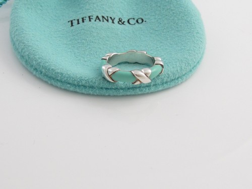 RARE Blue Enamel Signature Ring Size 