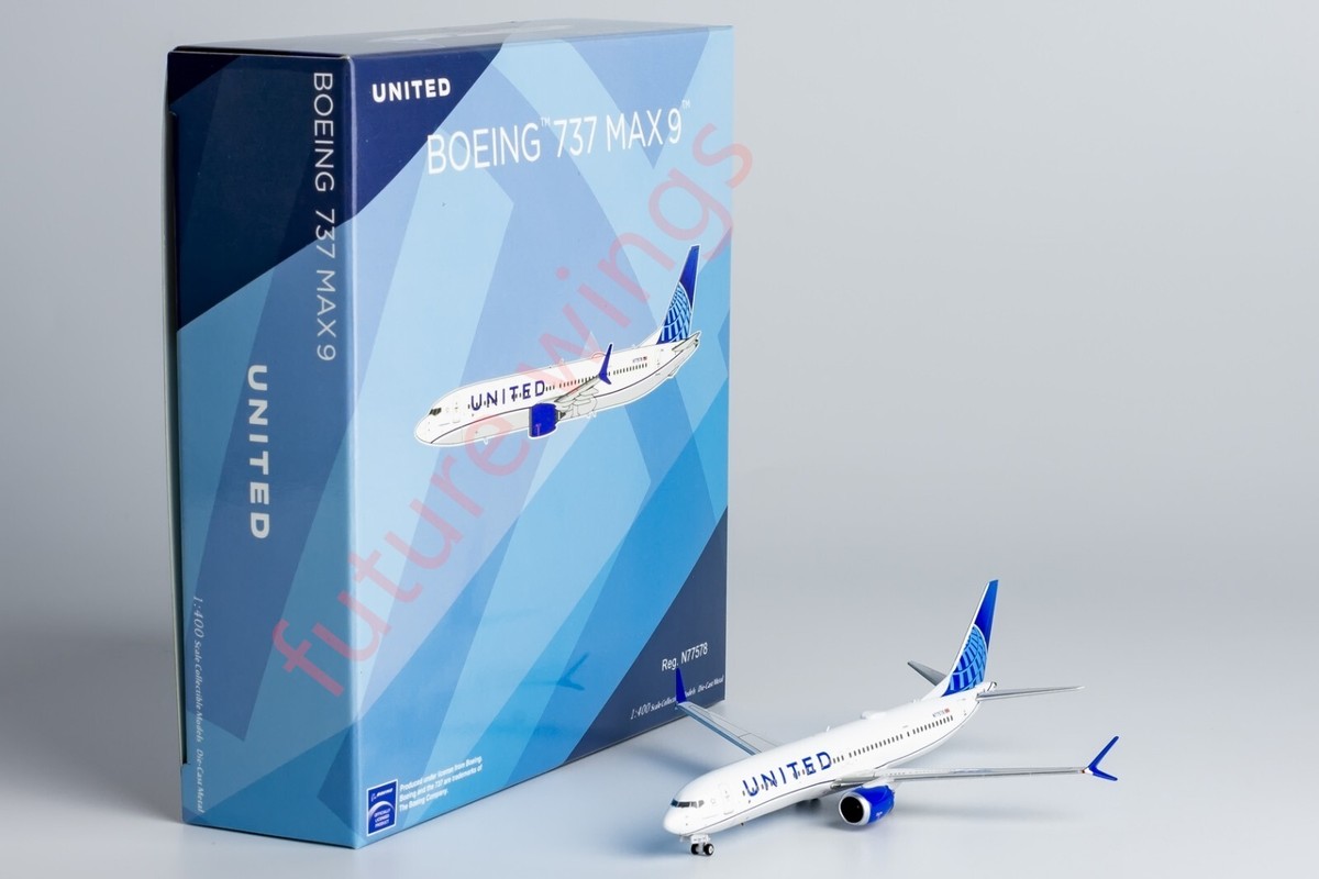 1:400 NG Models NG89013 United Airlines B737 MAX9 N77578 +Free