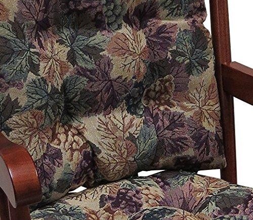 Rocking Chair Cushions Set Non-Slip Pad Cover Seat Outdoor Rocker Solid Cabernet