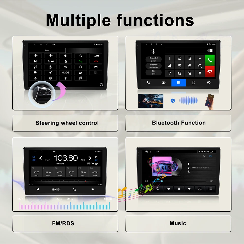 Radio de coche automática Android 13 GPS para Dodge Journey 2012-2016 Apple CarPlay Android Foto 4 de 4