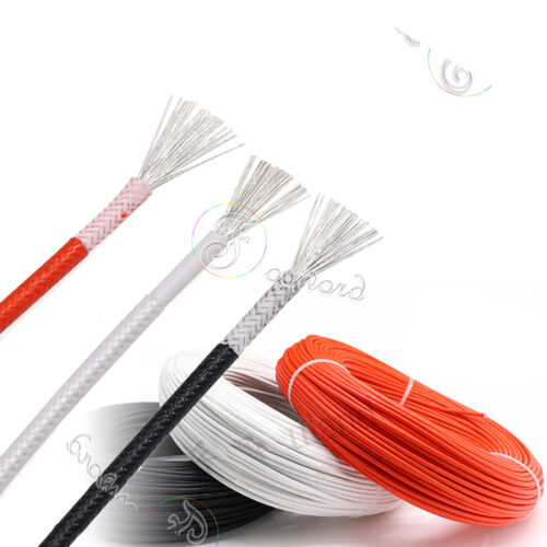 Câble à fibre optique résistant à la chaleur 250 °C 0,3 mm 2 ~ 25 mm 2 câbles d'alimentation câble en silicone - Photo 1/5