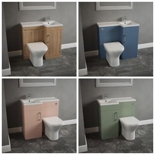 900mm L shape Bathroom Furniture Pastille Range Left-Right-Toilet Option-Handles