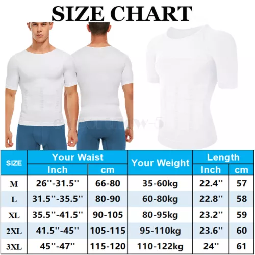 Gynäkomastie Compress Tanktop Männer Abnehmen Body Shaper Weste Bauchweg Shirt - Bild 25 von 26