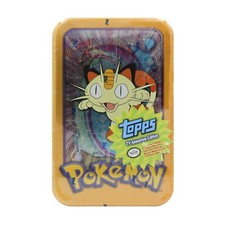 1999 Topps TV Animation Edition Pokémon Factory Sealed Tin - Meowth