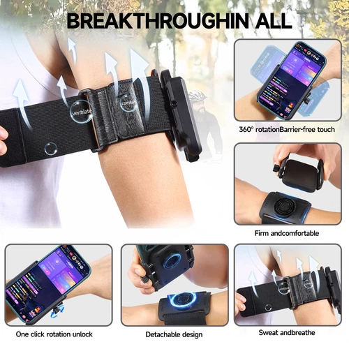 Étui de protection adapté pour téléphone antichoc course gym jogging téléphone bras sangle - Photo 11 sur 27