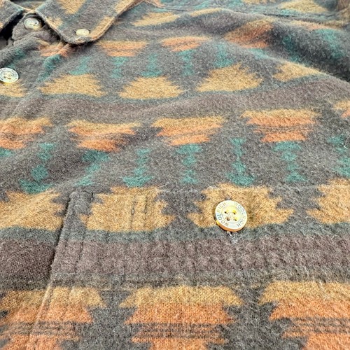Vintage Woolrich Shirt Mens Extra Large Brown Chamois Button Down Aztec 90s - Picture 6 of 10