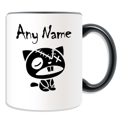 Personalisiertes Geschenk Zombie Katze Becher Geldbox Tasse Walking Dead Devil Apokalypse Haustier