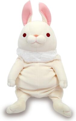 み*み様 GIBOUS×DEPENDOLL RABBIT MILKYFUR MU Shinada Global Mochi Upright-Eared Rabbit Plush Toy White L 30cm