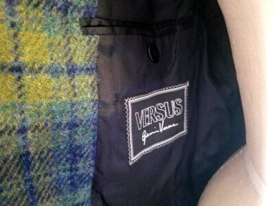 Vintage Versace Green Suede & Tweed Crombie Jacket. 36/50. | eBay