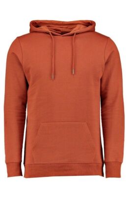 NWT Boohoo MAN Terracotta Long Sleeve Kangaroo Pocket Hoodie