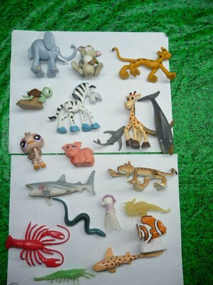 FUNNY ANIMALS RARE AND OTHERS PLASTIC LOT 